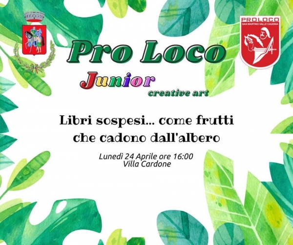 Pro Loco Junior - Creative art- &quot;Libri sospesi...come frutti che cadono dall&#039;albero